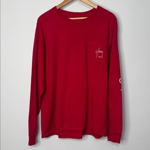 Guy Harvey Men's Red Long Sleeve Shirt XL - Picture 2 of 7